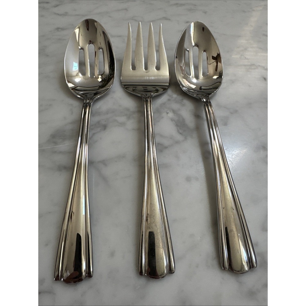 Elana by Hampton Silversmiths 18/10 Stainless Serving Pieces Lot Of 3